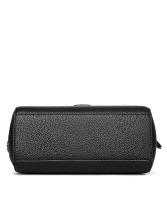 1pc Solid Color PU Leather Decoration Flap Cover Large Capacity Anti-Theft Handbag, Suitable For Daily Use For Women, Crossbody & Shoulder Bag