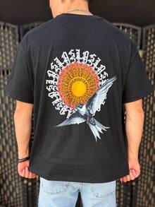 Playera con aplicación de DTF Golondrina - Negro - Ver 1