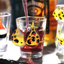 1 件时尚比基尼和胸罩形玻璃酒杯 - 适合派对、婚礼和酒吧配饰创意自主 DIY 彩色伏特加胸杯