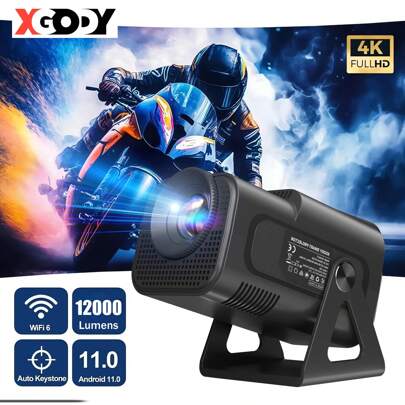 XGODY 5G 4K Projector Smart HD LED WiFi Bluetooth USB Android Office Home Theater Cinema, Theater Cinema Projector, WiFi Video Projector HY300 PRO 4K