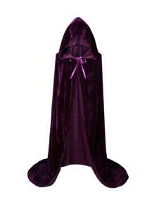 1 pièce Cape à capuchon en tissu de velours unisexe pour fête et représentation, idéale pour différents festivals, costume de cosplay d'Halloween, diable, vampire, déguisement, accessoire de costume de festival