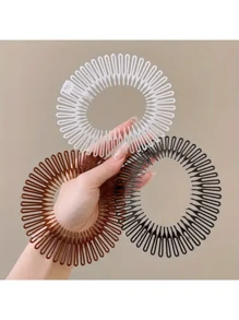 1/2 chiếc Băng đô cài tóc tròn bằng nhựa co giãn, Băng đô cố định tóc chẻ ngọn, Phụ kiện tóc nữ, Băng đô cài tóc tối giản màu trơn, Dùng cho kiểu tóc hàng ngày, Lược cài tóc co giãn vô hình - Dụng cụ tạo kiểu tóc chẻ ngọn trong suốt với tay cầm dễ cầm nắm, Đáp ứng nhu cầu tạo kiểu tóc hàng ngày của phụ nữ - Thích hợp cho salon tóc, phụ kiện làm đẹp tóc tại nhà dành cho nữ - Nhiều màu - Xem 6