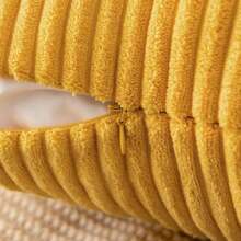 Set mit 2 dekorativen Kissenbezügen, 45 x 45 cm, gerippte Sofa-Kissenbezüge, weiche Kissenbezüge für Zuhause, Wohnzimmer, Schlafzimmer - Gelb - Übersicht 5