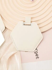 1 Stück Edelstahl multifarbiger hexagonaler karten-Make-up-Spiegel für Studentenwohnheime, kleiner Schminkspiegel für den Tisch, Geschenk für Freundin und Mutter