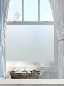 Phim cách nhiệt cửa sổ Artyuan 1 cuộn, Phim cách nhiệt cửa sổ mờ không dính, Miếng dán cách nhiệt tĩnh điện, Thích hợp cho phòng tắm, Tấm che cửa sổ mờ (Chiều rộng 17,53 inch) - Trong sáng - Xem 3