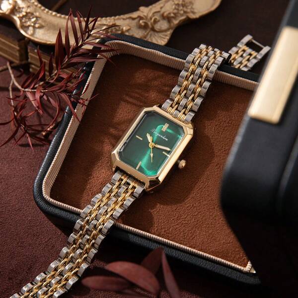 xinyunkou New Luxury Steel Strap Women's Watch, Fashion Minimalist Square Quartz Wrist Watch For Students