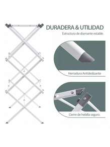 3 Tier Foldable Clothes Drying Rack, Expandable Clothes Drying Rack.