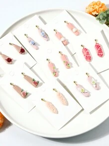 Lange geometrie vierkante klei snijders, polymeer klei snijder voor het maken van oorbellen zachte aardewerk oorbellen DIY oorbellen sieraden hangers klei gereedschap