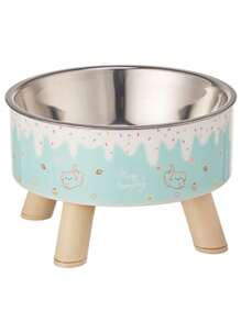 1 Stück Eis-Muster Erhöhter Napf mit Nackenstütze für Haustiere, rutschfeste und verschüttungssichere Hochleistungsfutter- und Wasserschale für Hunde & Katzen - Verschiedenfarbig - Übersicht 13