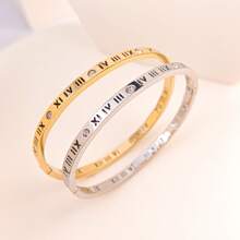 Roman Font Bracelet For Women Fashion 18K Stainless Steel Non-Fading Bracelet - Vàng - Xem 3