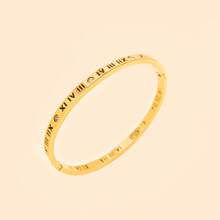 Roman Font Bracelet For Women Fashion 18K Stainless Steel Non-Fading Bracelet - Vàng - Xem 4