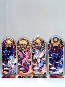 4 件  固体亚克力桌面装饰雕像，质地光滑，是理想的桌面装饰，非常适合派对装饰或礼物派对礼物婚礼礼物生日礼物毕业学校装饰学校惊喜宿舍装饰返校