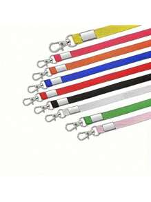 5 sztuk kolorowych różowych, niebieskich, czarnych smyczy, modny design unisex, odpowiedni do identyfikatorów biurowych, smycz na rejs, z obrotowymi haczykami do łatwego użycia, artykuły szkolne, powrót do szkoły - Wielokolorowe - Zobacz 9