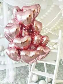 5/10 Stück Roségold Folie Herz Ballons, Roségold Herz Ballons, Valentinstag Ballons 45cm Folie Ballons für Helium Geburtstagsdekoration für Valentinstag, Hochzeit, Geburtstagsfest, Baby-Shower, Muttertag
