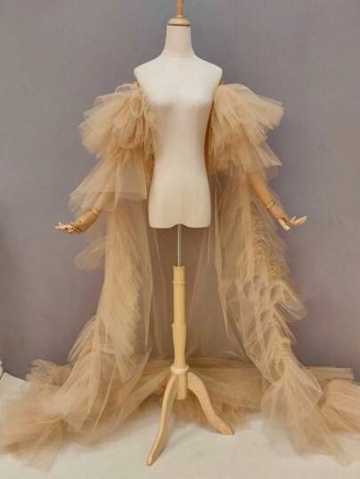 European And American Style Bridal Lace Shawl, Evening Gown Accessory, Train Shawl Fall Clothes For Women