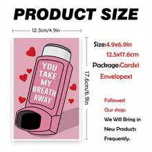 1 pieza Tarjeta romántica del Día de San Valentín para esposo/novio, tarjeta divertida del Día de San Valentín de novia/esposa (Tú me quitas el aliento)