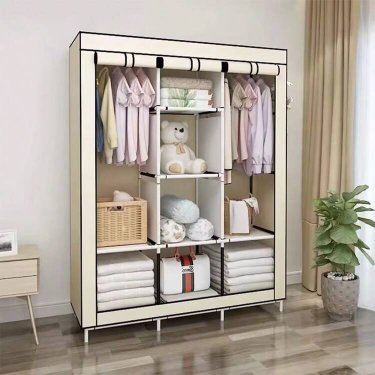 Closet Armable con Tela Repelente al Polvo, Estructura Resistente y de Alta Calidad - Diseño Práctico y Estético para una Organización Eficiente del Hogar - Clóset Modular Armable con Tela Resistente y Antipolvo - Almacenamiento Práctico y Elegante para Ropa y Accesorios, Fabricado con Materiales de Alta Durabilidad - Rojo - Añade 7