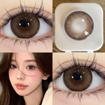 1 Pair Green Invisible Contact Lenses, Cosmetic Beauty Lenses Fit For Year-Round Use, Diameter 14.5mm Halloween Costume Cosplay