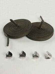 Slouchy Elastic No-Tie Shoelace For Flat Shoes, Canvas Shoes, Sneakers, Athletic Shoes - Multicolor - View 19