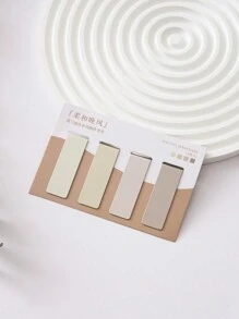 1pc Morandi Blocking Bookmark Soft Magnet Reading Sign,School Supplies,Back To School