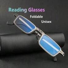 Ultra-Light Foldable High-Definition Reading Glasses, & Presbyopia Glasses With Strap & Case, Fashion Portable Vision-Enhancing Glasses For Men & Women - White - View 3