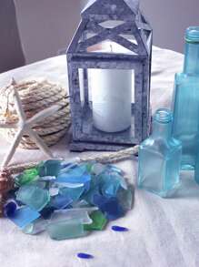 Gói 500g/17,63oz Thủy tinh biển dùng làm đồ thủ công, Đồ trang trí bằng thủy tinh biển phẳng Thủy tinh biển mờ, Đồ làm đầy bình hoa, Thủy tinh biển nghiền nát dùng để trang trí tiệc cưới trên bãi biển, Đồ trang trí hồ cá tại nhà, Đồ dùng thủ công mỹ nghệ tự làm (Nhiều màu) - Nhiều màu - Xem 6