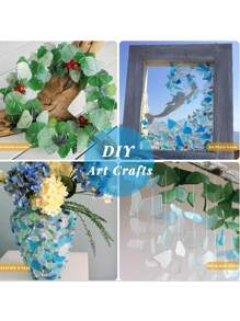 Gói 500g/17,63oz Thủy tinh biển dùng làm đồ thủ công, Đồ trang trí bằng thủy tinh biển phẳng Thủy tinh biển mờ, Đồ làm đầy bình hoa, Thủy tinh biển nghiền nát dùng để trang trí tiệc cưới trên bãi biển, Đồ trang trí hồ cá tại nhà, Đồ dùng thủ công mỹ nghệ tự làm (Nhiều màu) - Nhiều màu - Xem 9