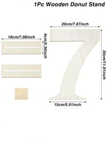 1pc Wooden Number 0-10 Donut Stand Column, Household Donut Rack, Party Donut Placement Stand, Birthday Party DIY Dessert Decor Prop, Paired With Age Numbers, Cake Stand Cake Decorations Cupcake Stand Cake Decor Cake Holder , Babe Shower Decor Home Decor Room Decor Wooden Food Tray, Wedding Decor Wedding Party Supplies Wedding Decorations Wedding Cake Stand, Christmas Decor, 2026 New Year Decor