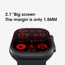 Reloj inteligente Watch ultra 3 pantalla de 2,1 pulgadas NFC detección de ruido llamada Bluetooth ai traducción monitoreo de salud - Negro - Ver 7