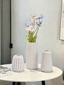 树脂花瓶，北欧风白色花瓶，可用作餐桌装饰、卧室装饰、置物架装饰，可爱波西米亚风花瓶，适合农舍、玄关、客厅、办公室装饰，也可用于生日、毕业、家居装饰、返校季、学习用品等场合，玻璃花瓶 - 彩色 - 查看 5