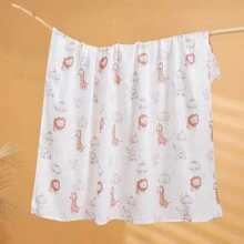 1pc Newborn Baby Swaddle Blanket, Infant Toddler Children Muslin Wrap Receiving Blanket For Boys Girls - 120*120cm - View 3