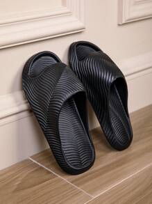 Zapatillas de casa antideslizantes de EVA silenciosas para mujer, sandalias suaves de interior para parejas en el baño