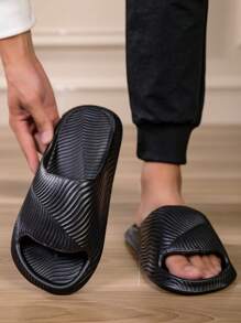 Zapatillas de casa antideslizantes de EVA silenciosas para mujer, sandalias suaves de interior para parejas en el baño