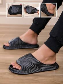 Zapatillas de casa antideslizantes de EVA silenciosas para mujer, sandalias suaves de interior para parejas en el baño