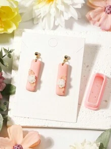 Lange geometrie vierkante klei snijders, polymeer klei snijder voor het maken van oorbellen zachte aardewerk oorbellen DIY oorbellen sieraden hangers klei gereedschap