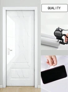 1 Roll Thick Glossy Marble Door Stickers - Bedroom Moisture, Stain And High Temperature Wallpaper, Simple Home Decor Wallpaper For Living Room, Kitchen, Bedroom And Bathroom - Multicolor - View 14