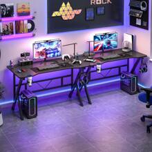 Mesa Escritorio Computador Minimalista Gamer Radlove L Mdf - Negro - Ver 3