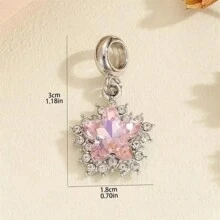 1 Máy Tính Nhiều Màu Sắc Bướm Hồng Hình Trái Tim Nơ Khảm Kim Cương Giả Tự Làm Mặt Dây Chuyền Cho Vòng Tay Hoặc Vòng Cổ, Lễ Tình Nhân Phụ Kiện - Nhiều màu - Xem 8