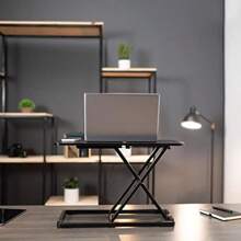 24 Inch Scissors Lift Keyboard Mouse Riser Adjustable Height Ergonomic Sit Stand Workstation Desk Black V024A - Black1 - View 9