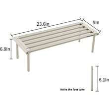 Soportes metálicos para plantas, soporte para maceta de flores de aluminio resistente a la oxidación, estantes de exhibición de plantas para decoración de salas de estar, balcones y jardines (60 blancos) - 60 Blanco - Ver 3