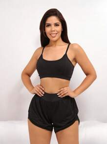 Women Sports Sets - 黑色 - 查看 3