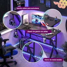 Mesa Escritorio Computador Minimalista Gamer Radlove L Mdf - Negro - Ver 7