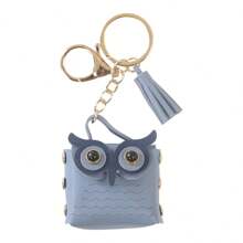 Owl Cute Keychain, Multipurpose Cute Mini Coin Purse Keychain, Leather Owl Tassel Keychain, Wallet Bags Jewelry Pouch,Bag Charms