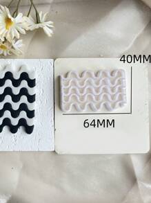 Cortadores de arcilla de geometría larga, cortador de arcilla polimérica de patrón ondulado simple para hacer aretes, herramientas de arcilla para manualidades de joyería con colgantes - Cortadores de arcilla - Ver 9