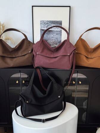 Large Capacity Women's Tote Bag, New Fashion Versatile European And American Style Soft Leather Shoulder Bag