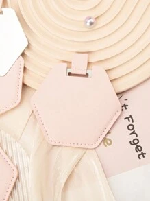 1 Stück Edelstahl multifarbiger hexagonaler karten-Make-up-Spiegel für Studentenwohnheime, kleiner Schminkspiegel für den Tisch, Geschenk für Freundin und Mutter