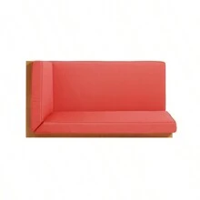 BRAVA X-BACK CORNER BENCH-R WITH COFFEE TABLE , RED