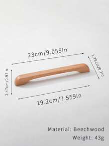 2 Peças Puxador de Móvel/Gaveta em Arco de Madeira, Tom Natural de Madeira Minimalista