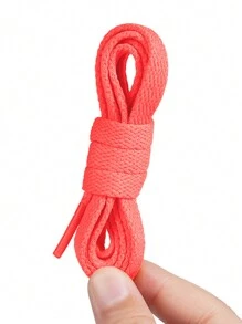 New Colorful Polyester Flat Shoelaces, Solid Color Laces For Canvas Shoes, Sneakers