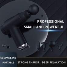 Experience Relaxation With The Fascia Gun Muscle Massage Gun With LCD Display - Deep Tissue Handheld Percussion Massager For Body, Back & Neck Pain, Featuring Ultra-Compact Elegant Design & High Torque Drive! - Black - View 4